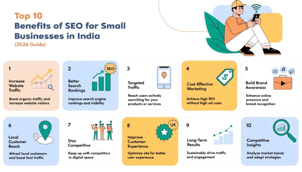 Top 10 Benefits of SEO for Small Businesses in India (2026 Guide)